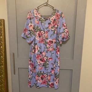 EUC.... Blue/pink flowers dress